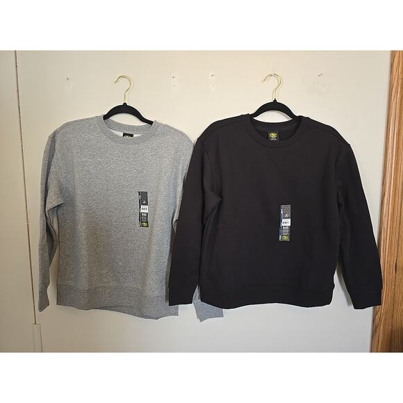 Two Athletic Works XS Crew neck Sweatshirts Black And Grey - Picture 2 of 9